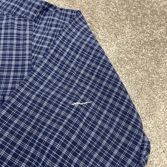 Polo By Ralph Lauren Halpern Button Down Shirt Mens 16 32/33 Blue Plaid Cotton - Picture 6 of 14